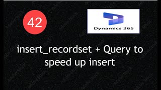 insert_recordset using Query in D365 F&O X++ | Dynamic Data Insert Lecture 42|#d365fo #msdyn365