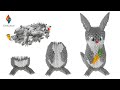 3D Origami - Rabbit - Time-lapse