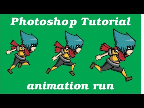 Photoshop Tutorial - Create Animated gif (Animation Run)