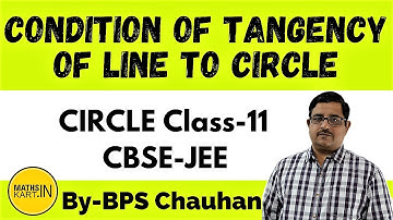 Condition of Tangency of Line To CIRCLE | Tangent To Circle | CIRCLE Class-11 CBSE-JEE Maths