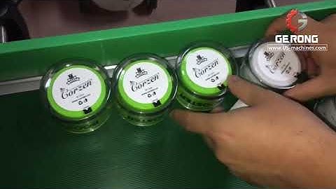 Skin care cream bottle jar top flat surface automatic labeling machine label applicator