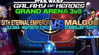 MALGUS+STARKILLER 3v3 COUNTER w/SEE & NIGHTSISTERS - SWGOH/GAC