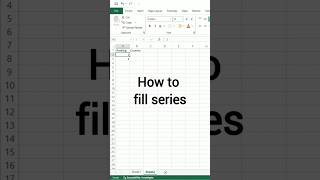 How to fill series in excel #exceltips #excelshortcuts #excel #exceltricks #microsoftexcel