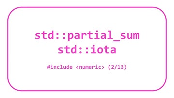 STL Algorithms 6: std::partial_sum & std::iota