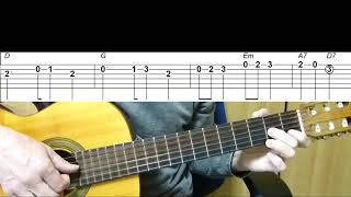 Guitar lesson - Deck the Halls - Christmas Song - Easy Guitar melody tutorial + TAB