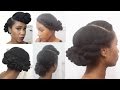 3 Twisted Roll Tuck &amp; Pin Natural Hairstyles