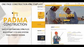 Padma - One Page Construction HTML5 Template | Themeforest Website Templates and Themes