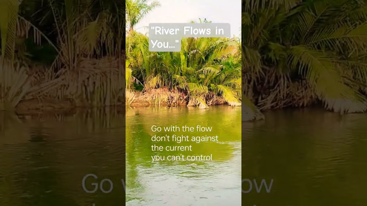 metaphor of life's journey, forever changing as with fluidity nothing gets in the way🤔