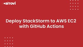 Deploy StackStorm to AWS EC2 with GitHub Actions