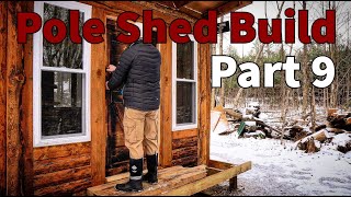 Pole Shed Build Part 9  Milling Shiplap for the interior walls and the first snowfall of the season