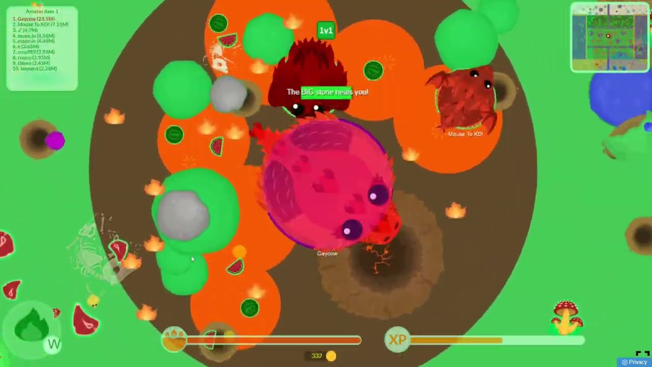 Mope.io | Killed LND Abi as KD (maybe fake but i am not sure) + revenge on a bug abouser | Luca mope