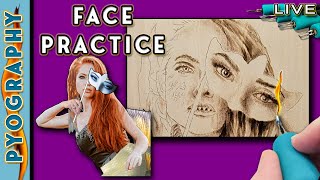 Pyrography: Wood Burning Mermaids  // Mermaid Face and Hair Part 1