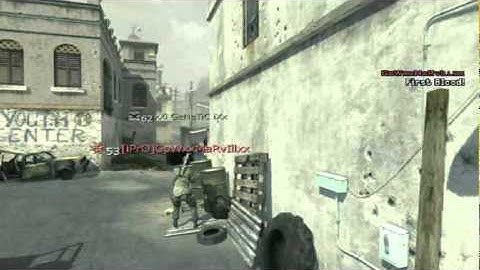 MW3 random throwing knife across map!!!