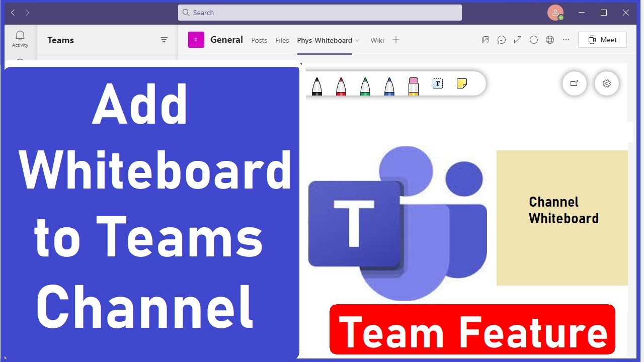 How To Add Whiteboard To MS Teams channel How to Add Whiteboard Tab