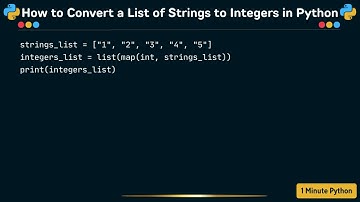 How to Convert a List of Strings to Integers in Python
