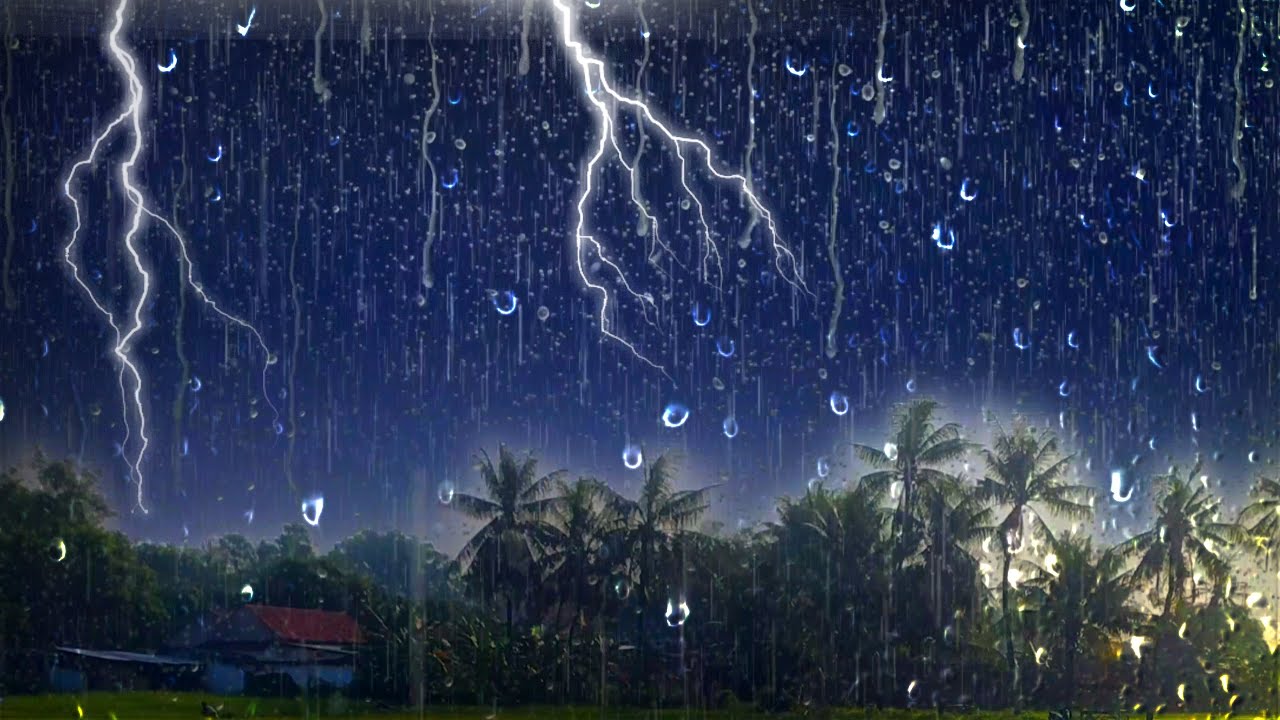 Heavy Rain and Thunderstorms by the Sea - Rain Sounds for Sleeping ...