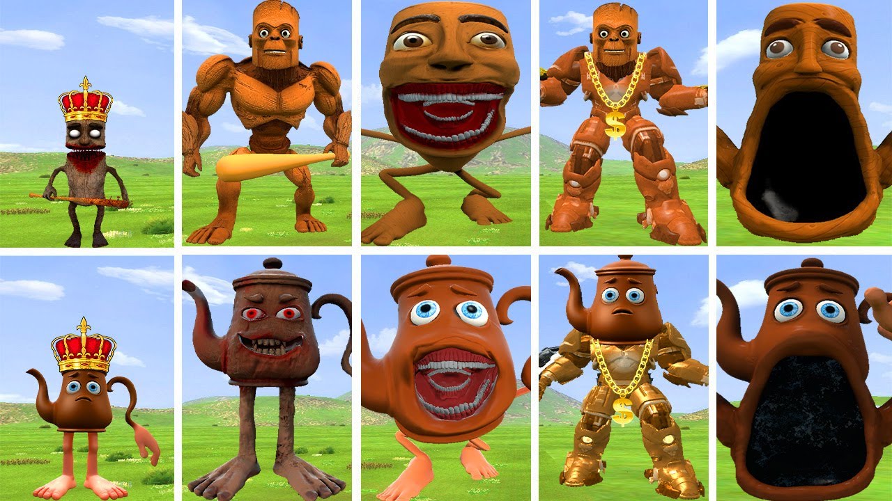 ALL NEW EVOLUTIONS OF TUNGTUNG SAHUR BRAINROT MEME'S VS TATATA SAHUR MEME'S IN GARRY' MOD