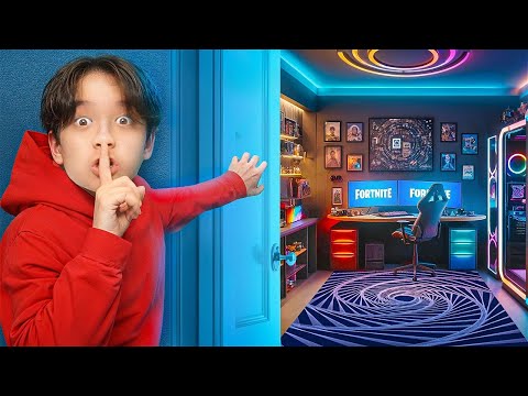 We Built Our Little BROTHER A Secret Gaming Room