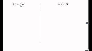 Section 11 3 A Radical Equations