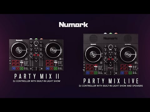 Numark Party Mix Live et HF175 - Contrôleur DJ avec Enceintes DJ et Jeux de  Lumières Intégrées, Table de Mixage, Platines DJ Tactiles et Casque DJ