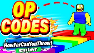 ALL NEW *SECRET CODES* IN ROBLOX HOW FAR CAN YOU THROW (new codes in roblox How Far Can You Throw?)