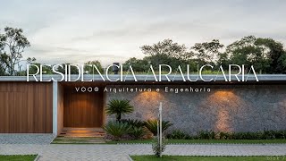 One-story House Design with a Stunning Green Roof | Residência Araucária