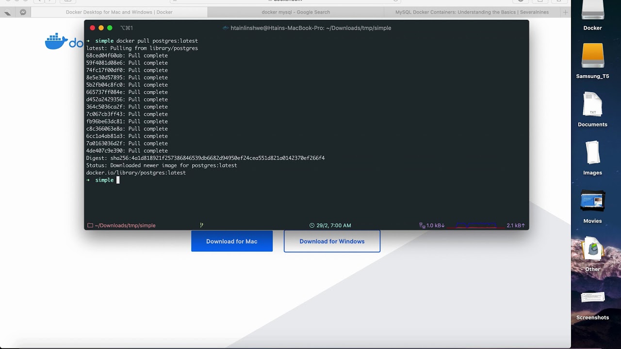 Postgres with docker - YouTube
