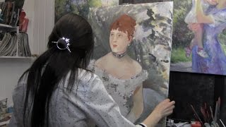Копируем импрессионистов, Берта Моризо, художник Фания Сахарова - Видео от Artist Faniya Sakharova