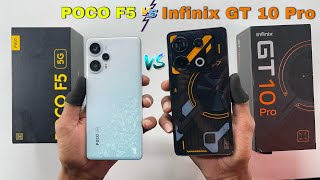 Infinix GT 10 Pro vs Poco f5 speed test and comparison all features