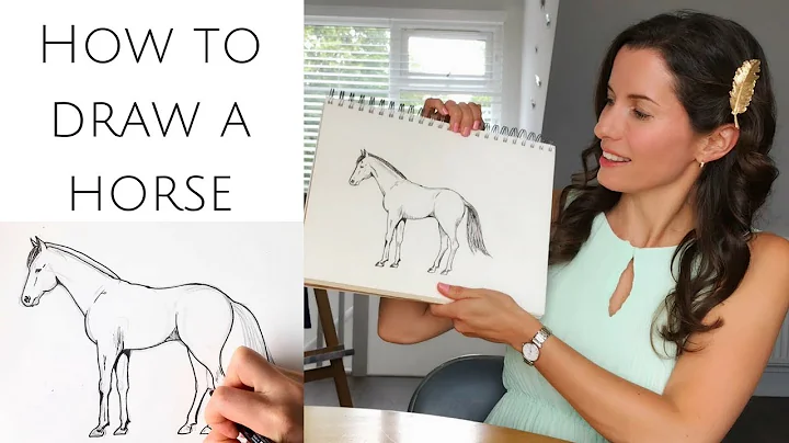 How to draw a horse standing for beginners