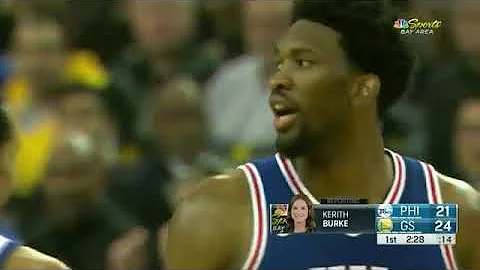 Embiid and Durant trash talk and double technicals | 76ers vs Warriors 11/11/17