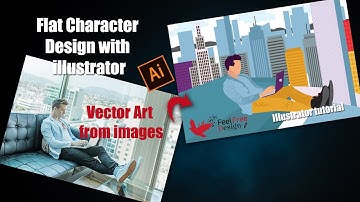 Flat vector character design illustration from scratch | Adobe Illustrator tutorial | Flat color art