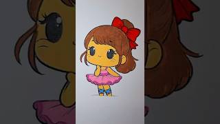 Bringing a Chibi Ballerina to Life! 🎨✨ Creative Dance Coloring Flow