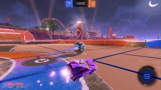 Ceiling Shot Turns Into Dunk Goal - Rocket League