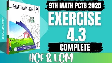 Class 9 Maths Exercise 4.3 PCTB | HCF & LCM of polynomials | 9th Maths Ex 4.3 new book Punjab Board