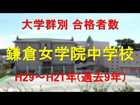 鎌倉女学院中学校　大学合格者数　H29～H21年【グラフでわかる】