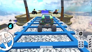 Drive Monster stunts truck on impossible tricky tracks - Monster Truck Stunts Racing 3D Gameplay screenshot 5