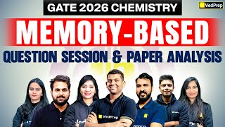 GATE 2026 🚨 | Chemistry Memory-Based Questions Session | GATE 2026 Paper Analysis Session | VedPrep