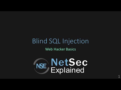 Web Hacker Basics 08 (Blind SQL Injection); featuring SQLmap