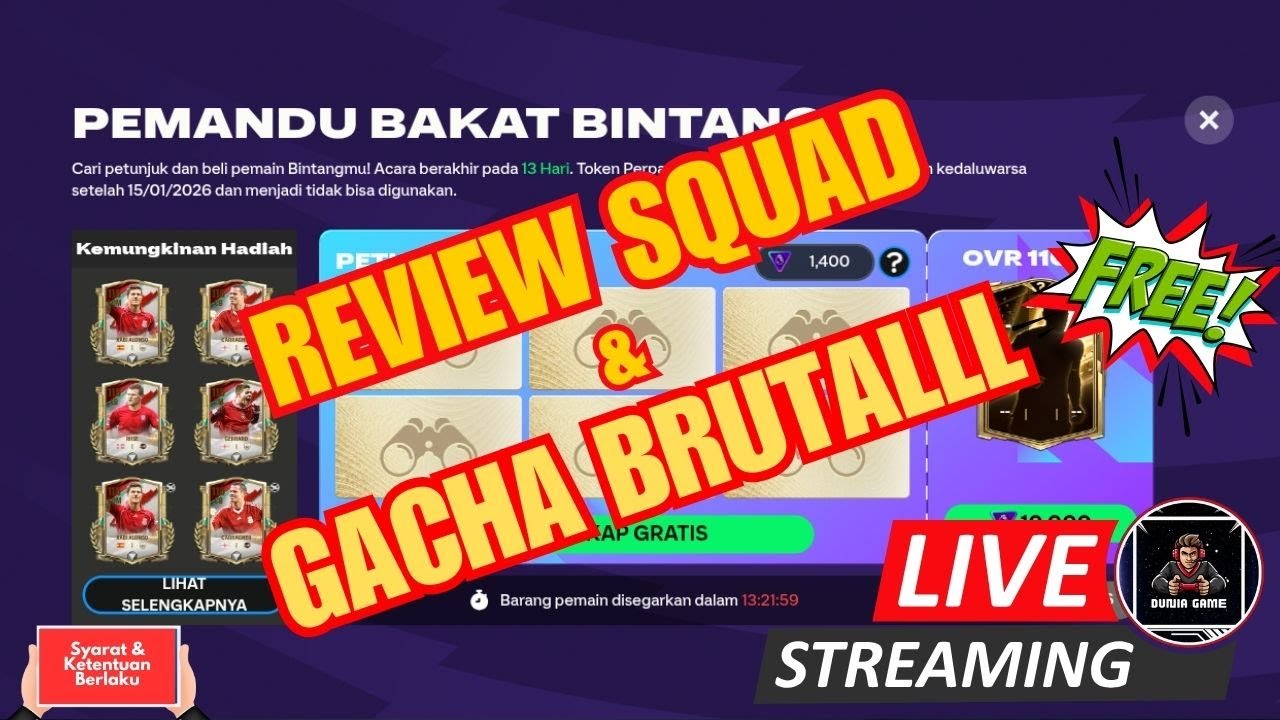 LIVE REVIEW GRATIS & GACHA FC MOBILE 26‼️ 