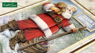 Father Christmas Decoupage / Paper Tole Card