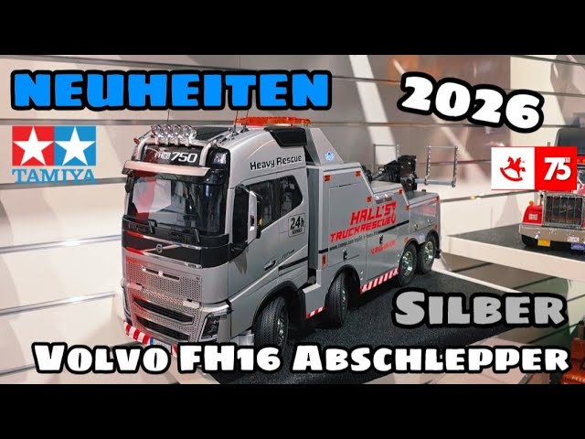 TAMIYA New Release Volvo FH16 Tow Truck 8x4 1/14 Silver Pre
