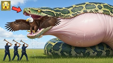 Heart-Stopping Battle: Eagle vs Giant Python | rescue animals
