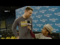 Jr. NBA Reporter Miles Brown interviews Stephen Curry at the NBA Finals