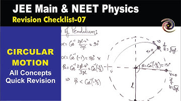 Circular Motion |  Revision Checklist 07 for JEE Main & NEET Physics