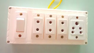 Famous 1 Switch 4 Socket Connection | Extension Board Wiring Connection | Electric Work Profile