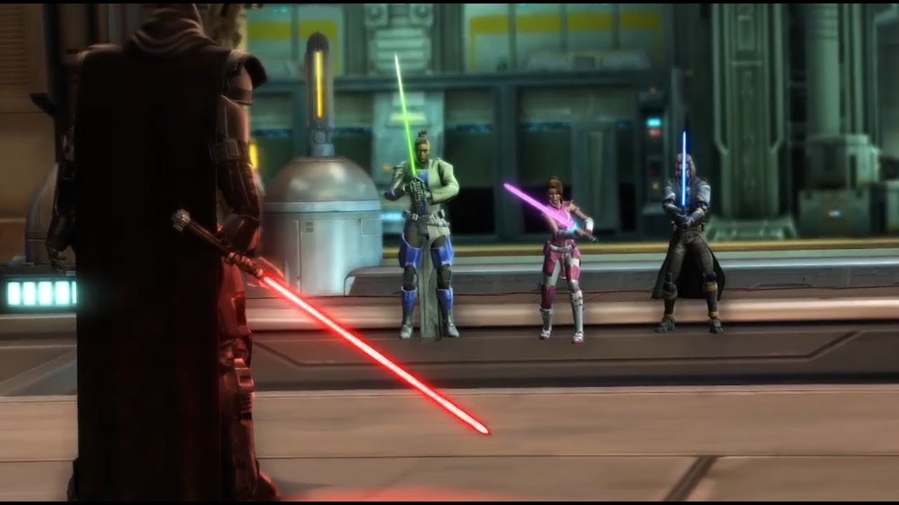 SWTOR Jedi Knight defeats Malgus, reunites with Kira and Scourge - YouTube