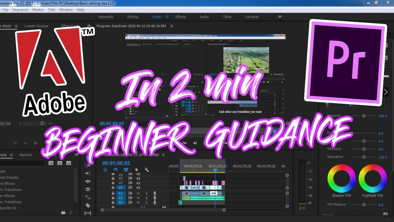 Basic video editing tips for begginers in Adobe premiere pro cc #1 ...