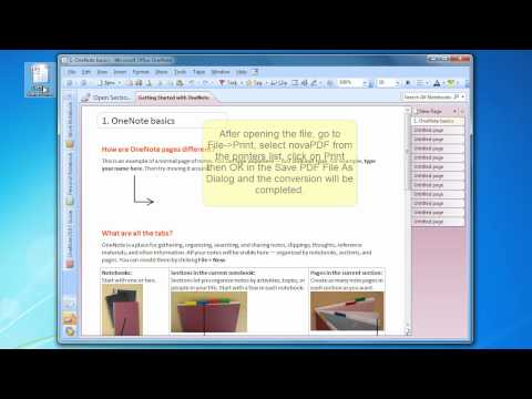 Convert OneNote to PDF