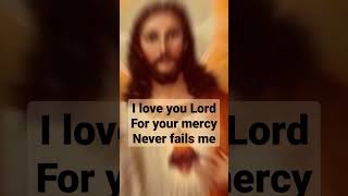 I LOVE YOU LORD FOR YOUR MERCY NEVER FAILS ME #jesussong #iloveyoulord #iwontletgo #god